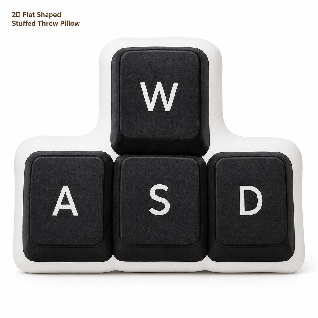 Esports Gaming Bed - Keyboard WASD untuk Kontrol Permainan Komputer,